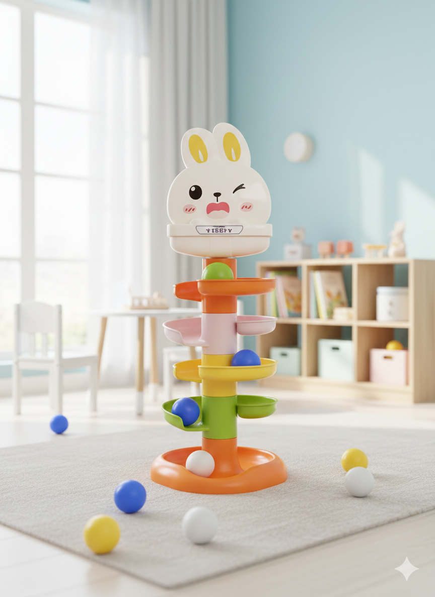 Rolling Ball Tower Toy for Babies & Toddlers