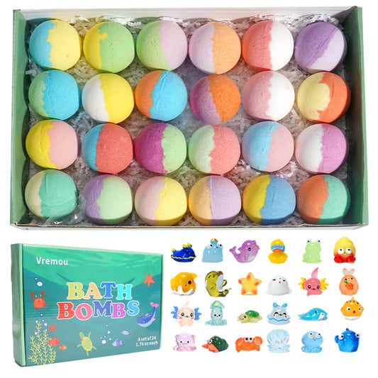 Kids Bath Bombs with Surprise Inside Toys – 24 Pack Gift Set