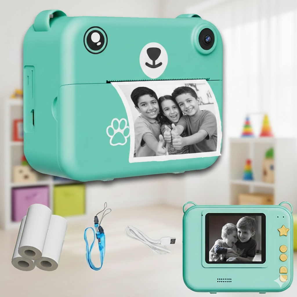 Kids DIY Instant Print Camera with Dual Lens
