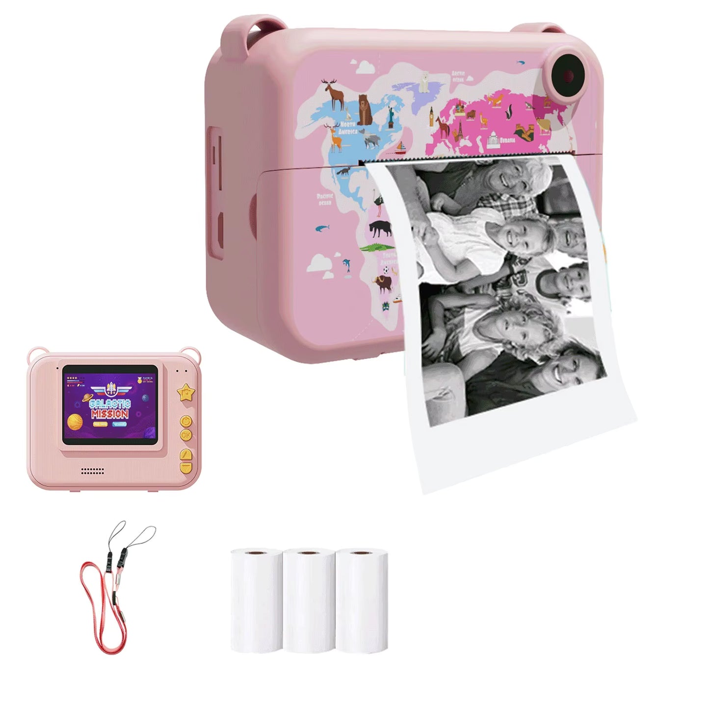 Kids DIY Instant Print Camera with Dual Lens